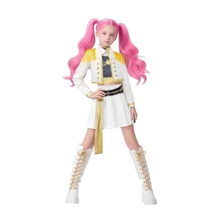 Children Girls Idol Performance Outfit Kids K pop Dance Costume Crop Top Jacket Skort Set Jazz Stage Party Clothes