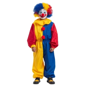 Children’s 3-Color Clown Jumpsuit for Carnival and Cosplay