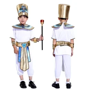 Children’s Ancient Egyptian Pharaoh Cleopatra Prince Princess Cosplay Costume