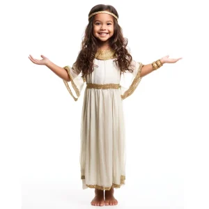 Children’s Ancient Greek Toga Costume Girls Athena Goddess Dress Polyester Ages 5-15