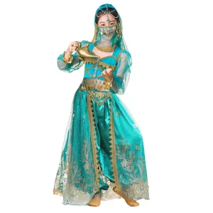 Children’s Bollywood Indian Belly Dancing Costume Set Girls Lovely Performance Skirt Pants Festivals Dress Wear