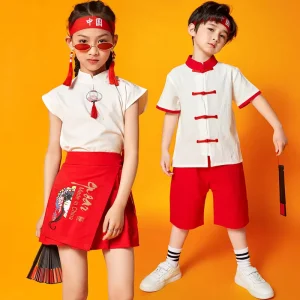 Children’s Costumes Chinese Style Hanfu Tang Costume Kindergarten Graduation Photo Student Sports Meeting Cheerleading Set
