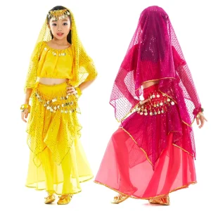 Children’s Day Belly Dance Costume Indian Dance Performance Suit 7 piece Belly Dance Costume