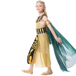 Children’s Egyptian Pharaoh Queen Cleopatra Costume for Stage Performance
