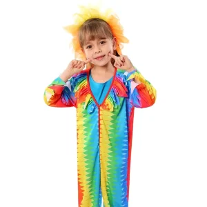 Children’s Flower Clown Mascot Costume Jumpsuit for Halloween and Carnival