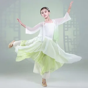 Children’s Flowing Chinese Style Dance Performance Dress