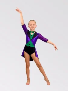 Children’s Girls Magician Inspired Ballet Stage Performance Dance Costume with Tailcoat Design