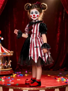 Children’s Halloween Clown Costume for Boys and Girls