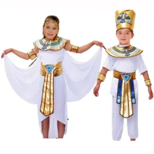 Children’s Halloween Egyptian Pharaoh Princess Cosplay Costume for Stage Performance