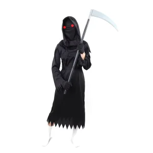 Children’s Halloween Horror Skeleton Ghost Red Eye Death Costume for Boys