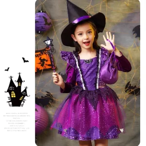 Children’s Halloween Witch Princess Costume Dress
