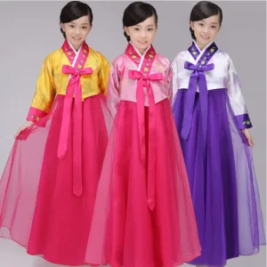 Children’s Hanbok Girls’ Korean Ethnic Dance Costume Minority Performance Outfit