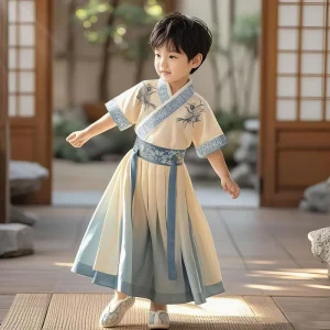 Children’s Hanfu Boys New Summer Chinese Style Tang Suit Young Master Ancient Traditional Chinese Vintage Cosplay