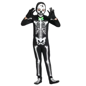 Children’s Luminous Skeleton Costume for Halloween Cosplay