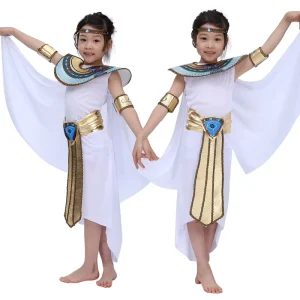 Children’s Pharaoh King Queen Prince and Princess Ancient Egyptian Carnival Party Costume