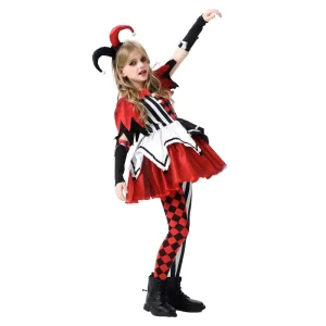 Children’s Reanimated Clown Dress Costume for Carnival Performances