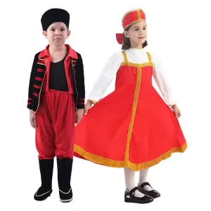 Children’s Russian Traditional Dance Dress and Costume for Party Performances