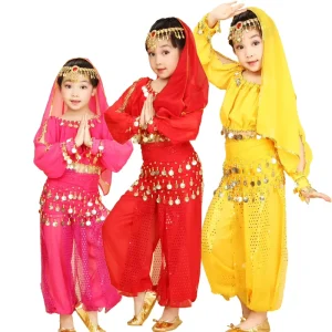 Children’s Short Sleeve Bollywood Indian Dance Performance Set