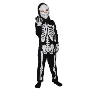 Children’s Skeleton Ghost Halloween Costume Jumpsuit