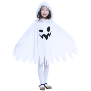 Children’s Stage Cosplay Costume White Hooded Ghost Dress Dress Costume