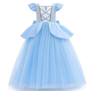 Children’s TV and Movie Princess Cosplay Costume for Girls, Halloween and Christmas