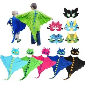 Children’s Toothless Dragon Costume Cloak with Hat