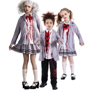 Children’s Vampire Zombie Cosplay Costume for Girls and Boys