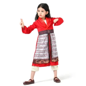 Chinese Ancient Green Girls Cosplay Costume Hua Mulan Dress DISP-016