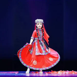 Chinese Classical Ethnic Flying Dance Performance Clothing Children’s Peacock Dance Stage Costume