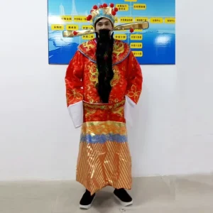 Chinese New Year God of Fortune Mascot Costume for Adult