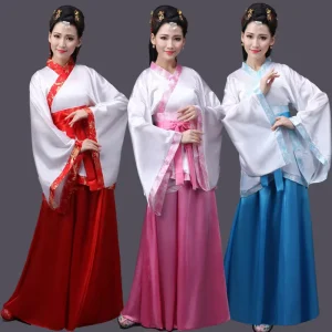 Chinese Robe Kimono Traditional Vintage Ethnic Hanfu Costume Set