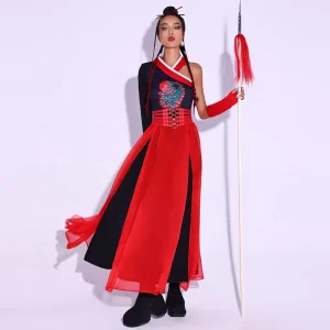 Chinese Style Bar Performance Costume Silk Cotton Women’s Commercial Stage Outfit