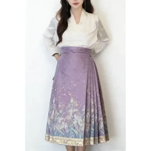 Chinese-Style Brocade Jacquard Hanfu Fabric with Embroidery