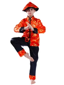 Chinese Traditional Costumes Children’s Tang Carnival Costumes Makeup Dance Stage Performance Halloween
