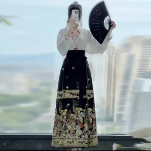 Chinese Traditional MaMian Skirt Chinese Traditional Skirt Hanfu Tang Suit