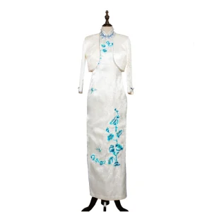 Chinese Traditional Restaurant Hotel Reception Women’s Waitress Uniform Qipao Dress Cheongsam Costume Fun John