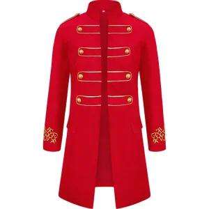 Christmas Unisex Winter Warm Vintage Tailcoat Jackets Gothic Victorian Medieval Cosplay Costume Overcoat Outwear Tuxedo Cotton