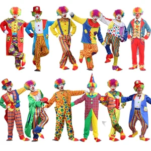 Classic Clown Halloween Costume for Adults
