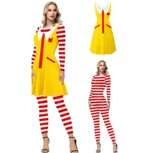 Clown Costume Set for Men Halloween Stage Performance Cosplay Outfit ODM