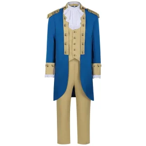 Colonial Period President Costume George Washington Costume Hamilton Musical Retro Uniform