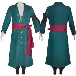 Cosplay Costume of Monkey D. Luffy From “One Piece” and Character Costume of Zoro From “Land of the Living” for Role-playing