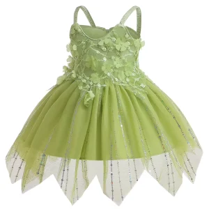 Cosplay Costumes for Children Featuring Peter Pan Including an Elf-Themed Dress in a Puff-Sleeve Style