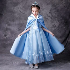 Cosplay Party Dress up Princess Halloween Fairy Princess Kids Fancy Dress Elsa Anna Fashion Girl Costume Dress