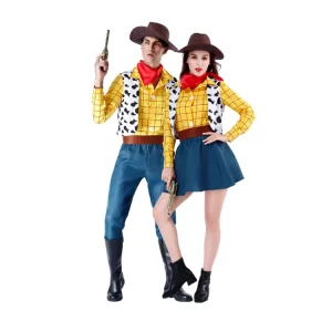 Couple Cowboy Costume Set for Cosplay and Carnival