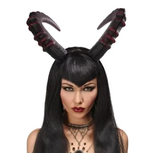 Creative Plastic Devil Demon Horns Headbands Universal Hair Accessories for Adults Children Halloween Easter Costume Supplies