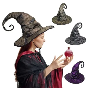 Cross Border Bestseller Womens Witch Hat Rope Polyester Made China Halloween Party Costume Masquerade Festival Decorative