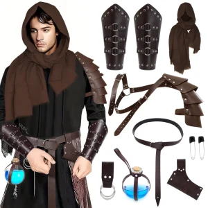 Cross border Synthetic Medieval Viking Pirate Echo Bracer armor Knights Belt Sword Sheath Halloween Cosplay Costume Props