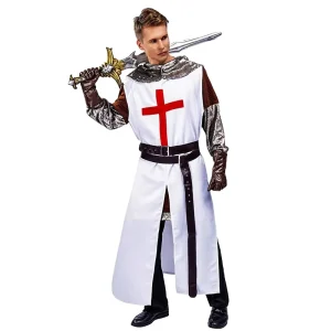 Crusader Knight Mens Suit Halloween Party Cosplay Medieval Knight Costume for Men
