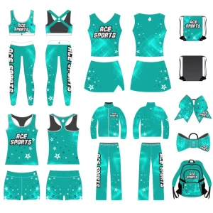 Crystal Adult Cheerleading Uniforms, Spandex and Polyester