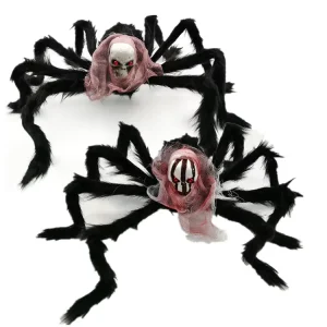 Custom 75cm Halloween Plush Spider Skeleton Decoration, Cloth